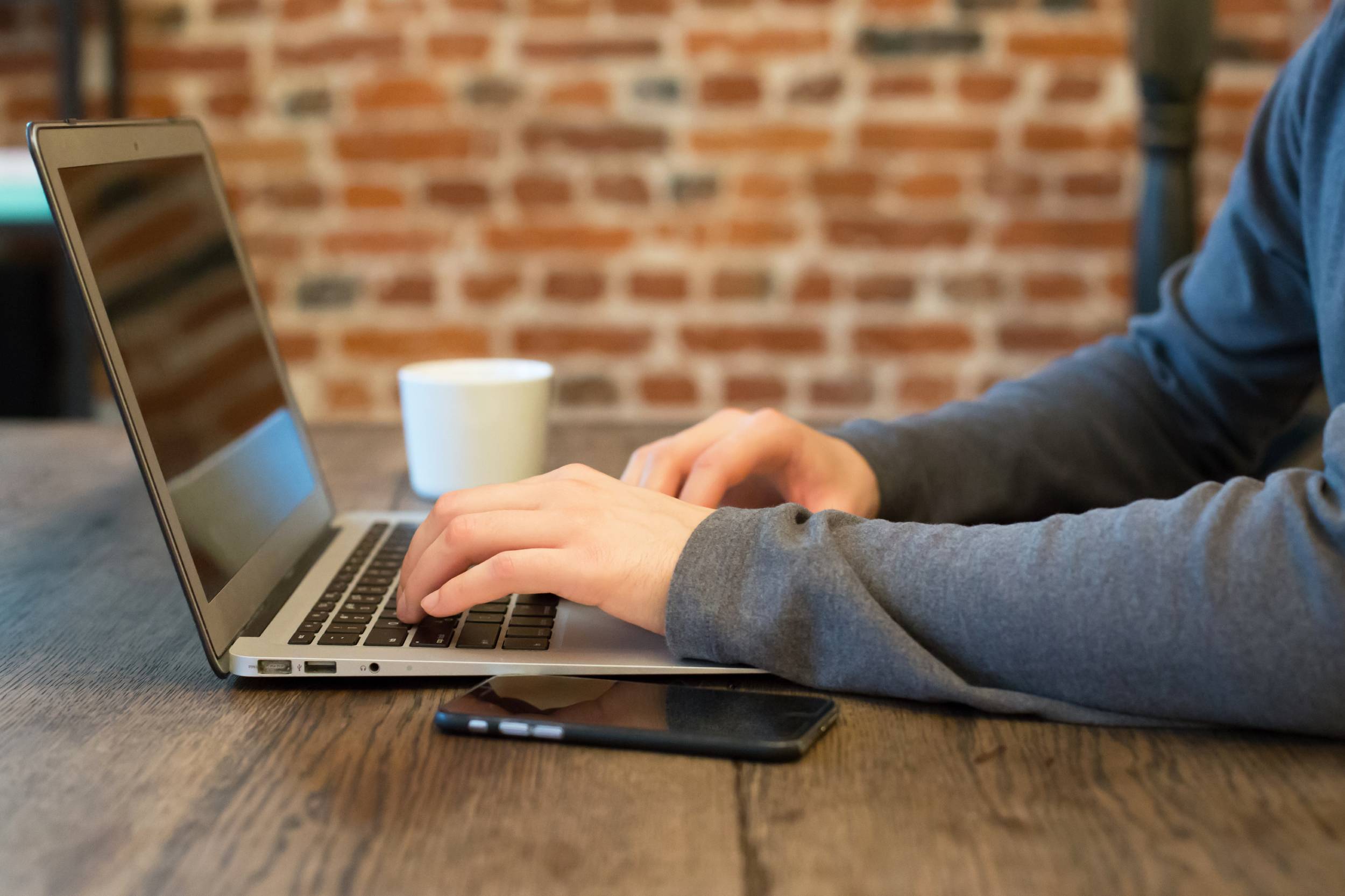 Young man with his laptop